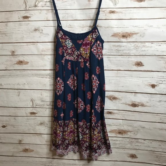 Xhilaration Dresses & Skirts - Xhilaration Wine and Navy Slip Dress